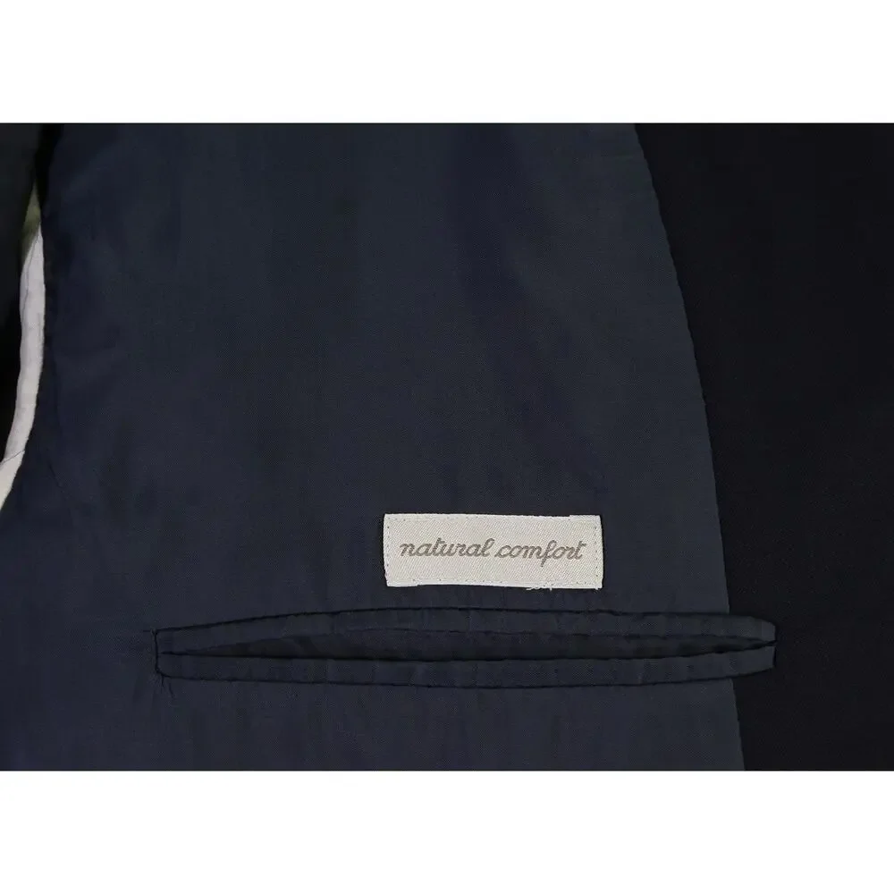 Ermenegildo Z Zegna Solid Navy Blue 3-Btn Wool Suit 44R